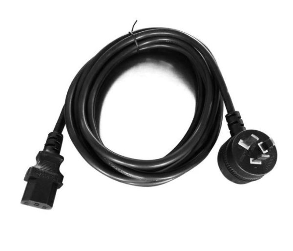 8ware-RC-3087AU-030-8Ware AU Power Cable 3m - Male Wall 240v PC to Female Power Socket 3pin to IEC 320-C13 for Notebook/AC Adapter IEC 3M Power Cable with Piggyback