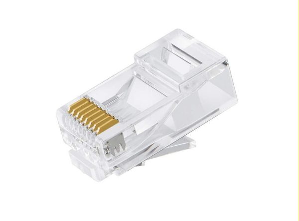 Astrotek-ATP-8P8C-6-Astrotek CAT6 UTP -RJ45 Connector 8P8C Network Plug 3 Prong Blade 3U"  Gold plating (50pcs/bag)