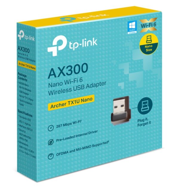 TP-LINK-Archer TX1U Nano-TP-Link Archer TX1U Nano AX300 Nano Wi-Fi 6 Wireless USB Adapter
