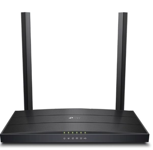 TP-LINK-Archer VR400-TP-Link Archer VR400 AC1200 Wireless VDSL/ADSL Modem Router 1.2Gbps 867Mbps @ 5GHz 300Mbps @ 2.4GHz 3xLAN 1xWAN 1xUSB 1xRJ11 Carton QTY 10