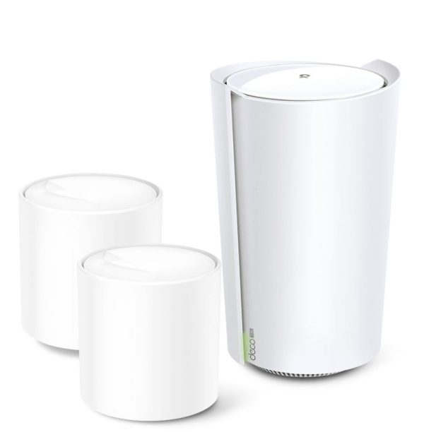 TP-LINK-Deco X73-DSL(3-pack)-TP-Link Deco X73-DSL(3-pack) AX5400 VDSL Whole Home Mesh Wi-Fi 6 Modem System 660sqm Coverage For 1-3 Bedroom Houses