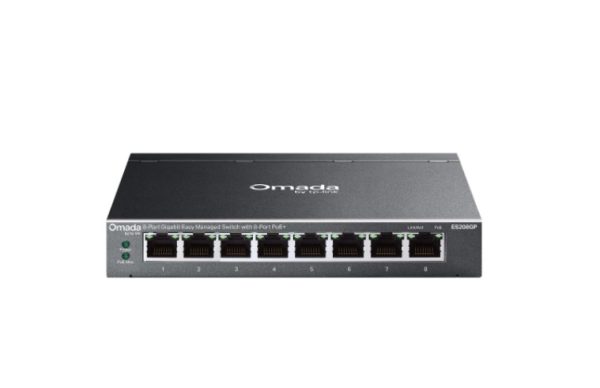 TP-LINK-ES208GP-TP-Link ES208GP  Omada 8-Port Gigabit Easy Managed Switch with 8-Port PoE+