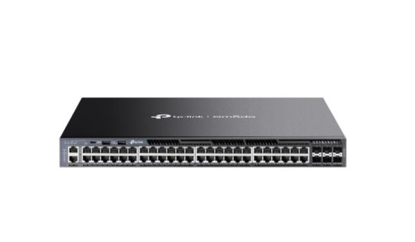 TP-LINK-SG6654X-TP-Link SG6654X Omada 48-Port Gigabit Stackable L3 Managed Switch with 6 10GE SFP+ Slots