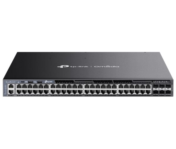 TP-LINK-SG6654XHP-TP-Link SG6654XHP Omada 48-PortGigabit Stackable L3 Managed PoE+ Switch with 6 10GE SFP+ Slot