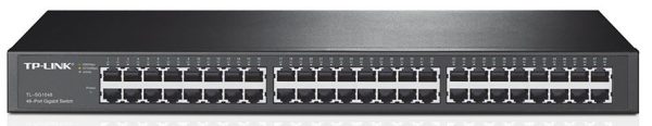 TP-LINK-TL-SG1048-TP-Link TL-SG1048 48-Port Gigabit Rackmount Switch 19-inch rack-mountable steel case 96Gbps Switching Capacity IEEE 802.3x flow control Auto MDI/MDIX