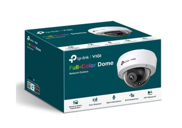 TP-LINK-VIGI C250(4mm)-TP-Link VIGI 5MP C250(4mm) Full-Colour Dome Network Camera