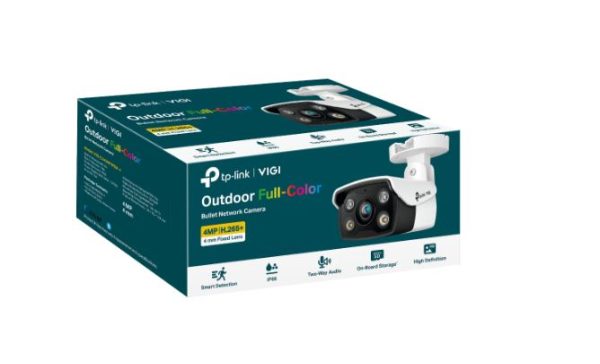 TP-LINK-VIGI C340(4mm)-TP-Link VIGI 4MP C340(4mm) Outdoor Full-Colour Bullet Network Camera