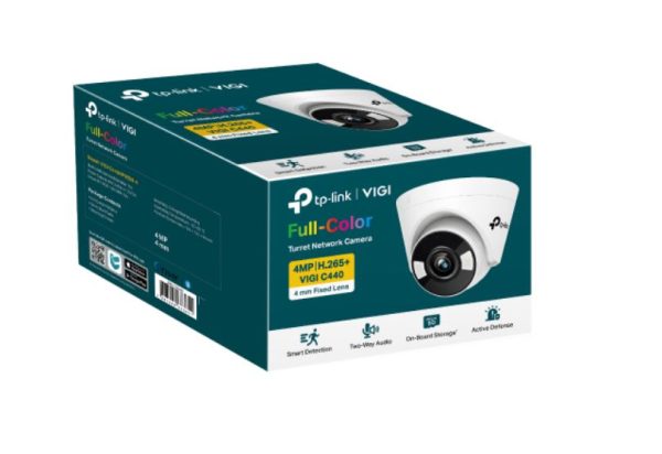 TP-LINK-VIGI C440(4mm)-TP-Link VIGI 4MP C440(4mm) Full-Colour Turret Network Camera