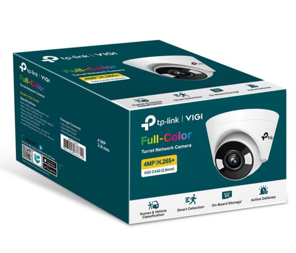 TP-LINK-VIGI C450(2.8mm)-TP-Link VIGI 5MP C450(2.8mm)  Full-Colour Turret Network Camera 2.8mm Lens