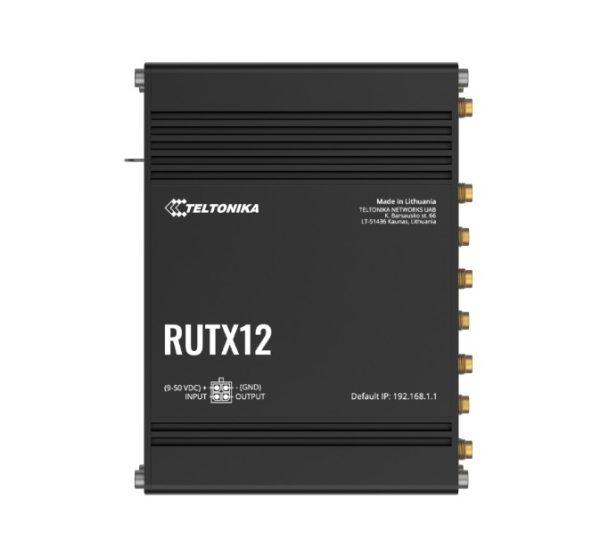 Teltonika-RUTX12000200-Teltonika RUTX12 Dual LTE CAT 6 Industrial Cellular Router