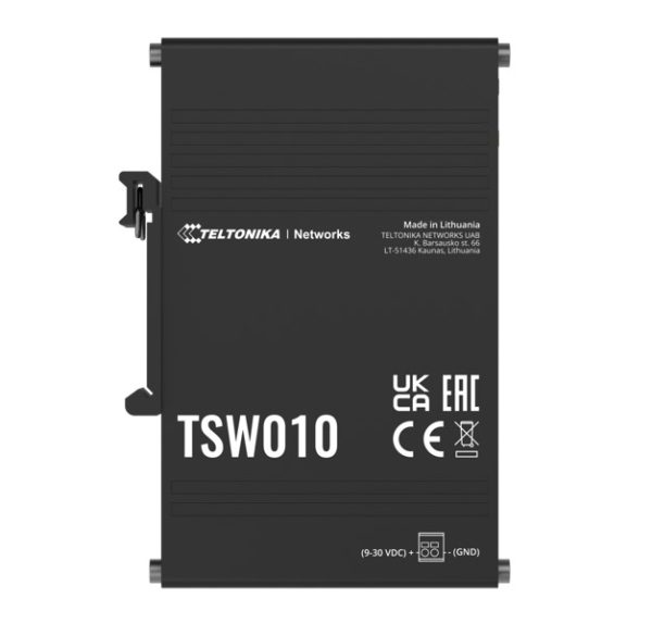 Teltonika-TSW010000000-Teltonika TSW010 DIN Rail Ethernet Switch