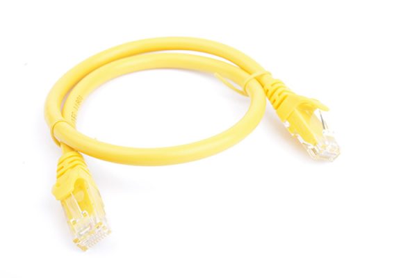 8ware-PL6A-0.25YEL-8Ware CAT6A Cable 0.25m (25cm) - Yellow Color RJ45 Ethernet Network LAN UTP Patch Cord Snagless