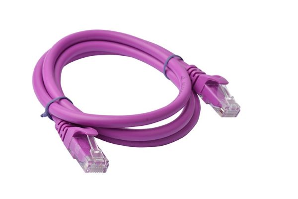 8ware-PL6A-1PUR-8Ware CAT6A Cable 1m - Purple Color RJ45 Ethernet Network LAN UTP Patch Cord Snagless