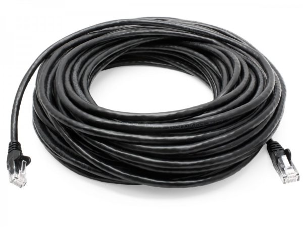8ware-PL6A-40BLK-8Ware CAT6A Cable 40m - Black Color RJ45 Ethernet Network LAN UTP Patch Cord Snagless