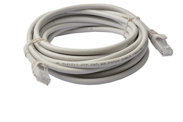 8ware-PL6A-5GRY-8Ware CAT6A Cable 5m - Grey Color RJ45 Ethernet Network LAN UTP Patch Cord Snagless