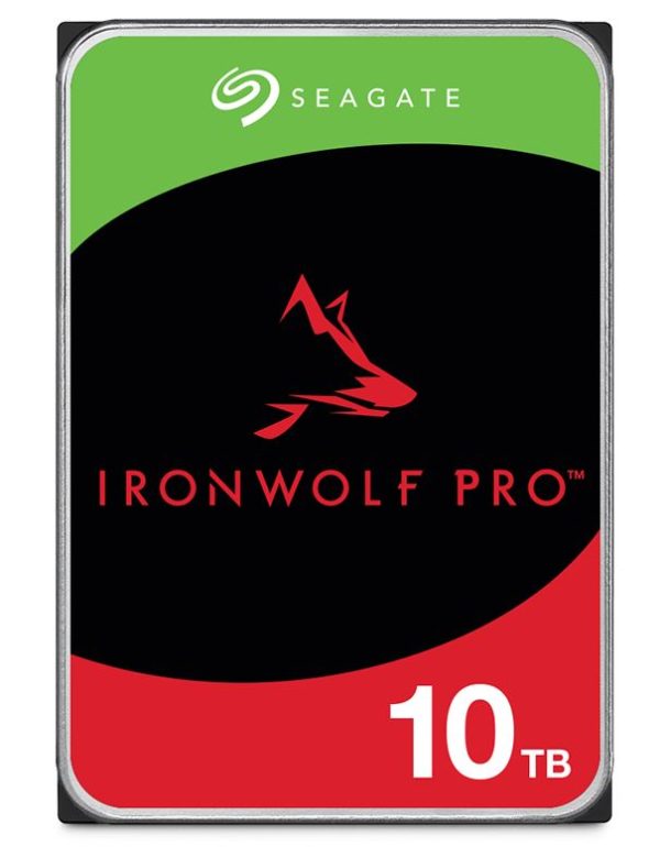 Seagate-ST10000NT001-Seagate 10TB 3.5" IronWolf Pro NAS  SATA Hard Drive (ST10000NT001) -5-year limited warranty -6Gb/s Connector - CMR Recording Technology
