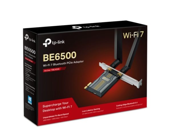 TP-LINK-Archer TBE400E-TP-Link Archer TBE400E BE6500 Wi-Fi 7 Bluetooth 5.4 PCIe Adapter