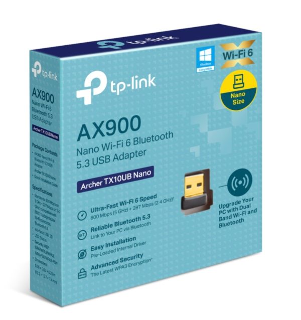 TP-LINK-Archer TX10UB Nano-TP-Link Archer TX10UB Nano AX900 Nano Wi-Fi 6 Bluetooth 5.3 USB Adapter