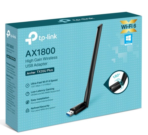 TP-LINK-Archer TX35U Plus-TP-Link Archer TX35U Plus AX1800 High Gain Wireless USB Adapter