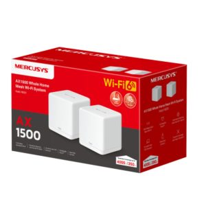 TP-LINK-Halo H60X(2-pack)-Mercusys Halo H60X(2-pack) AX1500 Whole Home Mesh Wi-Fi 6 System