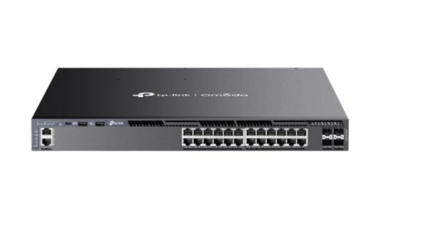 TP-LINK-SG6428XHP-TP-Link SG6428XHP Omada 24-Port Gigabit Stackable L3 Managed PoE+ Switch with 4 10G Slots