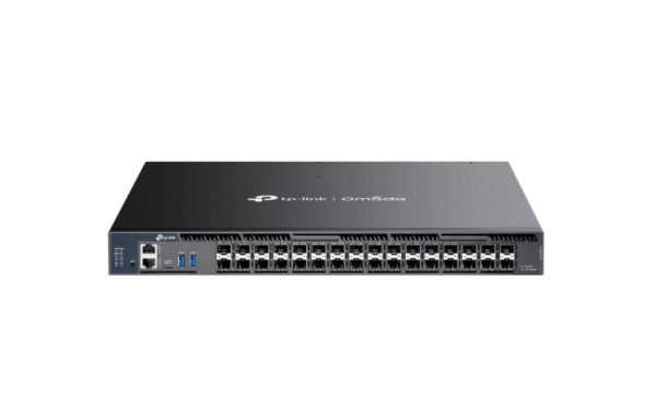TP-LINK-SX6632YF-TP-Link SX6632YF Omada 26-Port 10G Stackable L3 Managed Aggregation Switch with 6 25G Slots