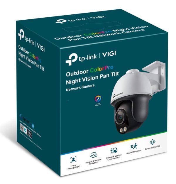 TP-LINK-VIGI C540S(4mm)-TP-Link VIGI 4MP C540S(4mm) Outdoor ColourPro Night Vision Pan Tilt Network Camera
