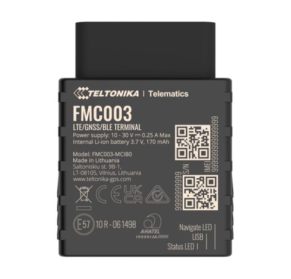Teltonika-FMC003WMNJ01-Teltonika FMC003 Advanced Plug and Track Real-Time Tracking Terminal with GNSS