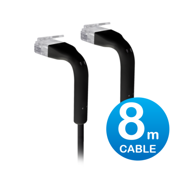 Ubiquiti-U-CABLE-PATCH-8M-RJ45-BK-UniFi Patch Cable 8m Black