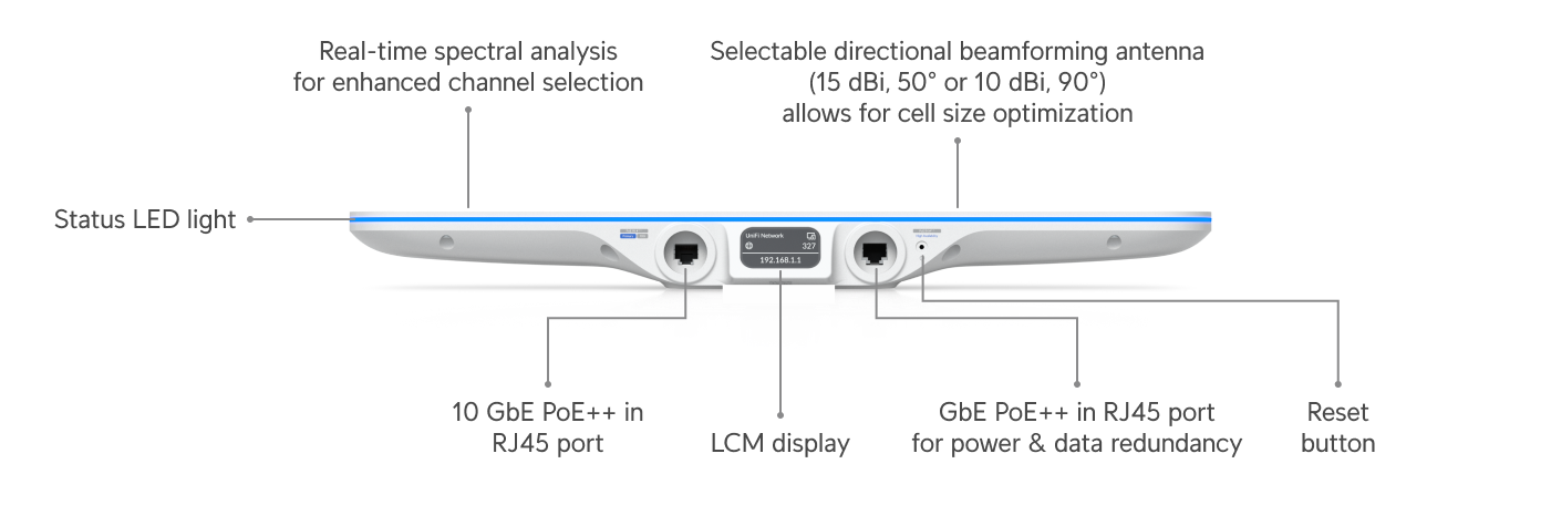 Ubiquiti | Ubiquiti E7 Audience,Enterprise-grade Indoor Access Point,High-density Environments,12-stream 5 GHz and 6 GHz WiFi 7,10 GbE Uplink    *Deal Reg Only* | E7-Audience - Image 2