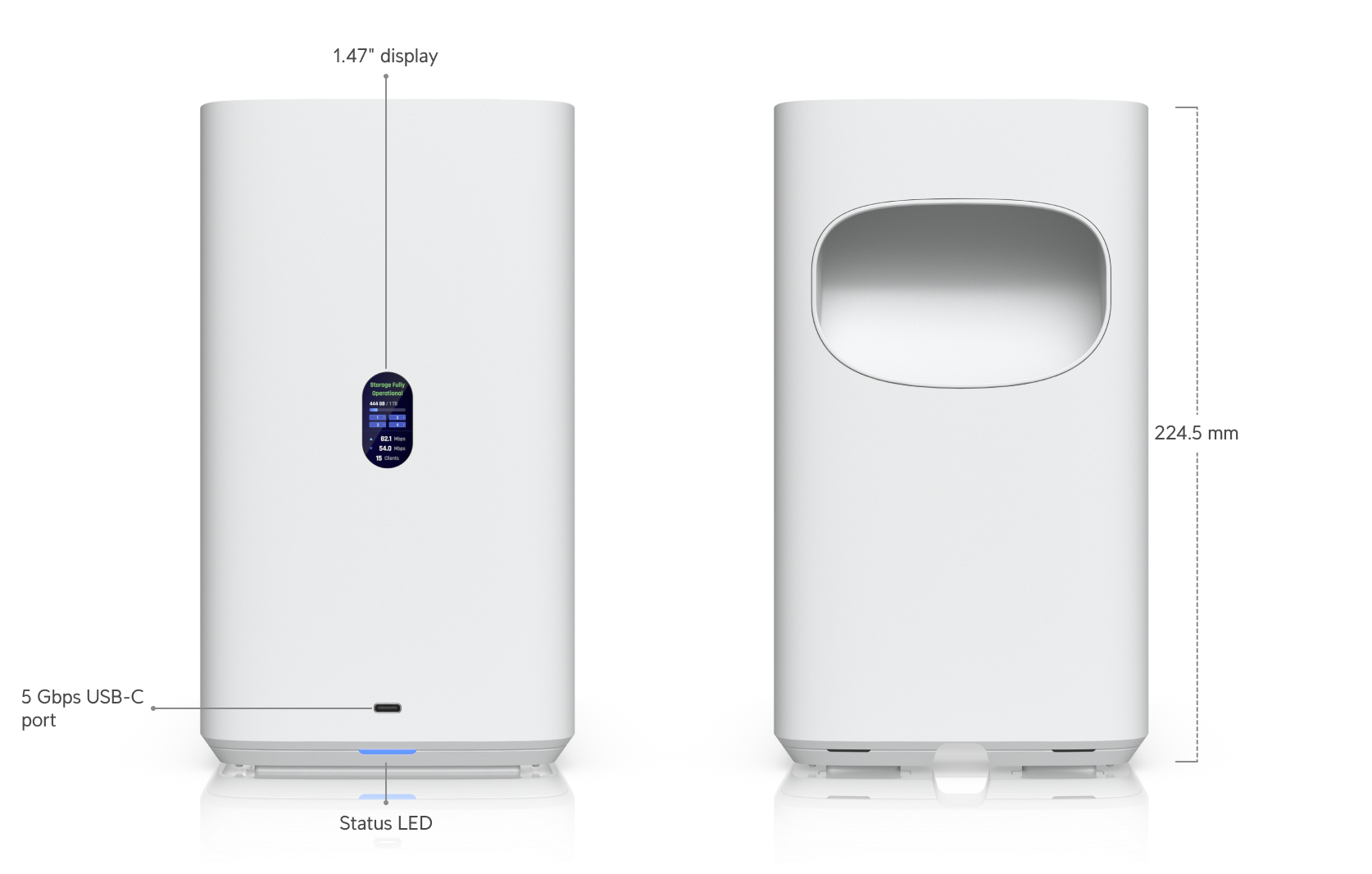 Ubiquiti | Ubiquiti UNAS 4, White, UniFi Network Storage (4)2.5/3.5