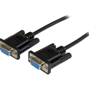 Astrotek-AT-DB9NULL-FF-3-Astrotek 3m Serial RS232 Null Modem Cable - DB9 Female to Female 9 pin Wired Crossover for Data Transfer btw 2 DTE devices Computer Terminal Printer
