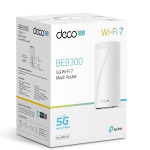 TP-LINK-Deco BE65-5G(1-pack)-TP-Link Deco BE65-5G(1-pack) 5G BE9300 Tri-Band Whole Home Mesh Wi-Fi 7 Gateway (WIFI7)  574 Mbps at 2.4 GHz + 2880 Mbps at 5 GHz + 5760 Mbps at 6 GHz