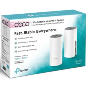 TP-LINK-Deco E4(2-pack)-TP-Link Deco E4(2-pack) AC1200 Whole Home Mesh WiFi System~ 260sqm. Over 100 Devices Parental Controls