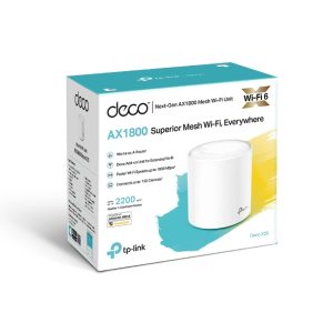 TP-LINK-Deco X20(1-pack)-TP-Link Deco X20 (1-pack)AX1800 Whole Home Mesh Wi-Fi 6 System