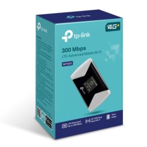 TP-LINK-M7450-TP-Link M7450 4G-LTE Mobile Wi-Fi 300Mbps DL 50Mbps UL 4G SIM Card + microSD Slot 3000mAh 15hrs Rechargeable Battery for 32 Devices iOS/Android App