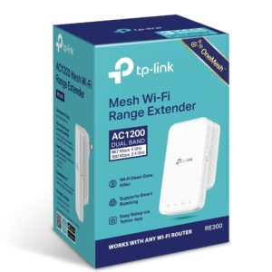 TP-LINK-RE300-TP-Link RE300 AC1200 Mesh Wi-Fi Range Extender (OneMesh Capable) 2.4GHz@300Mbps