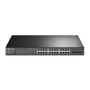 TP-LINK-SG3428MP-TP-Link SG3428MP Omada 28-Port PoE+ Gigabit L2+ Managed Switch with 4 SFP Slots