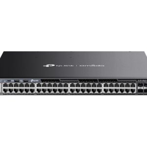 TP-LINK-SG6654XHP-TP-Link SG6654XHP Omada 48-PortGigabit Stackable L3 Managed PoE+ Switch with 6 10GE SFP+ Slot