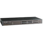 TP-LINK-TL-SF1024-TP-Link TL-SF1024 24-Port 10/100Mbps Rackmount Unmanaged Switch energy-efficient Supports MAC 19-inch rack-mountable steel case 4.8 Gbps Switching Cap