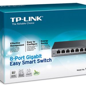 TP-LINK-TL-SG108E-TP-Link TL-SG108E 8-Port Gigabit Easy Smart Switch Provides network monitoring