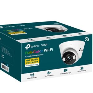 TP-LINK-VIGI C440-W(4mm)-TP-Link VIGI 4MP C440-W(4mm) Full-Colour Wi-Fi Turret Network Camera