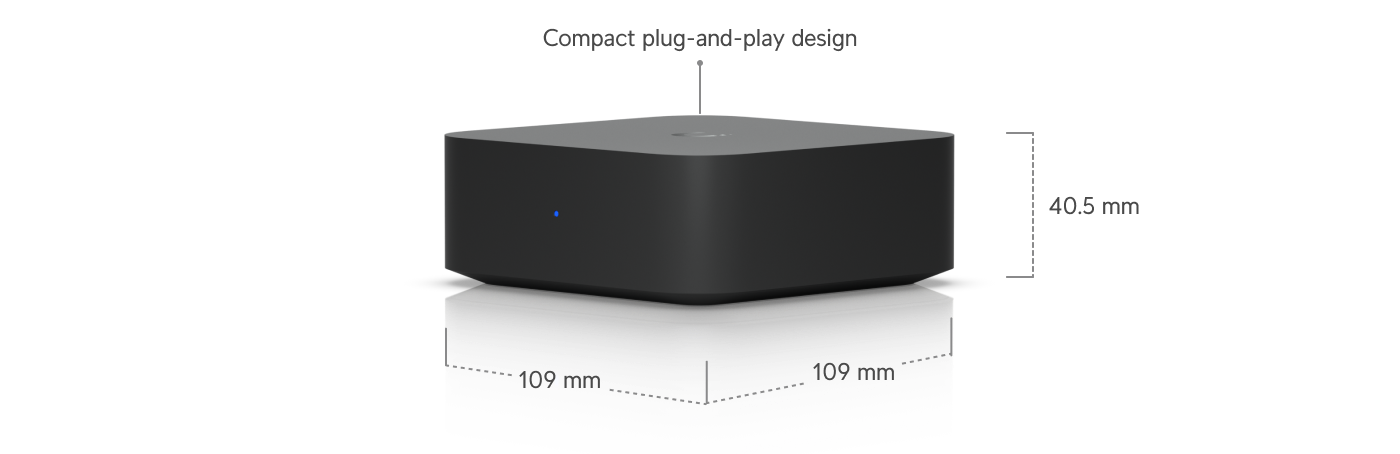 Ubiquiti | Ubiquiti PoE Audio Port,Black,Digital Audio Streamer,Ultra-Compact,Versatile Design,Intuitive Control System,Multi Music Streaming,Multi-zone Install. | UPL-PORT-B - Image 2