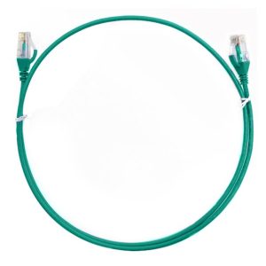 8ware-CAT6THINGR-1M-8ware CAT6 Ultra Thin Slim Cable 1m / 100cm - Green Color Premium RJ45 Ethernet Network LAN UTP Patch Cord 26AWG for Data