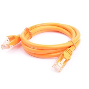 8ware-PL6A-1.5ORG-8Ware CAT6A Cable 1.5m - Orange Color RJ45 Ethernet Network LAN UTP Patch Cord Snagless