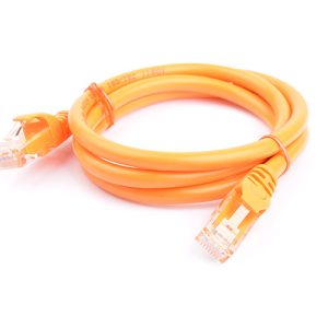 8ware-PL6A-1ORG-8Ware CAT6A Cable 1m - Orange Color RJ45 Ethernet Network LAN UTP Patch Cord Snagless