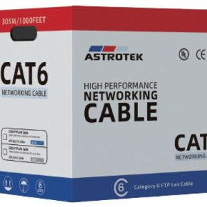 Astrotek-ATP-BLUF6-305M-Astrotek CAT6 FTP Cable 305m Roll - Blue Full 0.55mm Copper Solid Wire Ethernet LAN Network 23AWG 0.55cu Solid 2x4p PVC Jacket