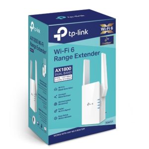 TP-LINK-RE605X-TP-Link RE605X AX1800 Wi-Fi Range Extender 574Mbps@2.4GHz 1201Mbps@5GHz  1x1GBps WPS 2xAntenna 2x2 MI-MIMO Dual Band Access Point