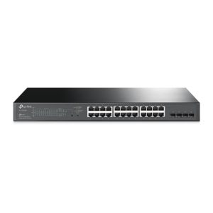 TP-LINK-SG2428P-TP-Link SG2428P JetStream 28-Port Gigabit Smart Switch 24-Port PoE+ 4 Gigabit SFP