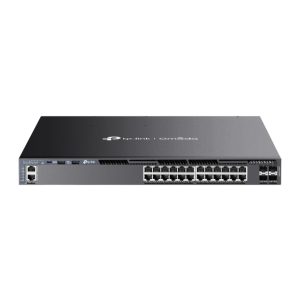 TP-LINK-SG6428XHP-TP-Link SG6428XHP Omada 24-Port Gigabit Stackable L3 Managed PoE+ Switch with 4 10G Slots
